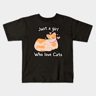 Purrfectly Feline: A Cat-Loving Girl's Delight Kids T-Shirt